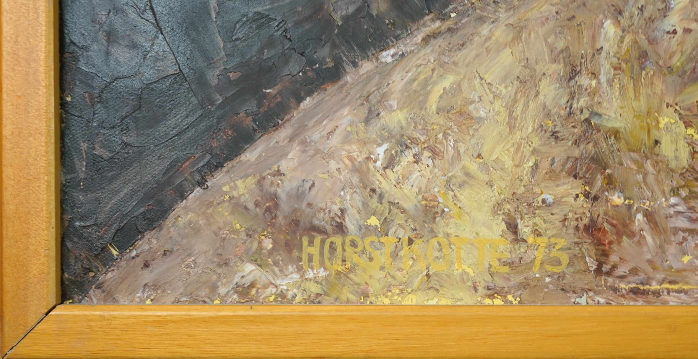 Gisela Horstkotte, German b. 1928, Stylised landscape